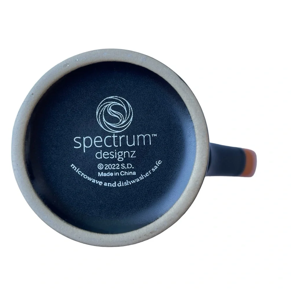 Halloween Tall 17 Oz Ceramic Mug Skeleton Black Cat Haunted House NEW - Picture 7 of 7